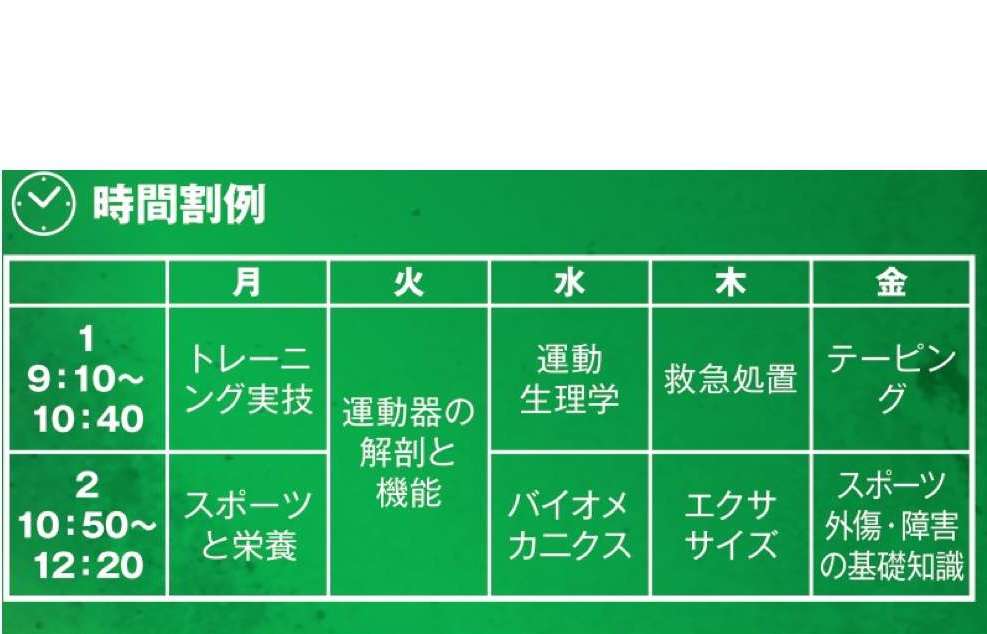 アスレティックトレーナー養成科(昼間部)